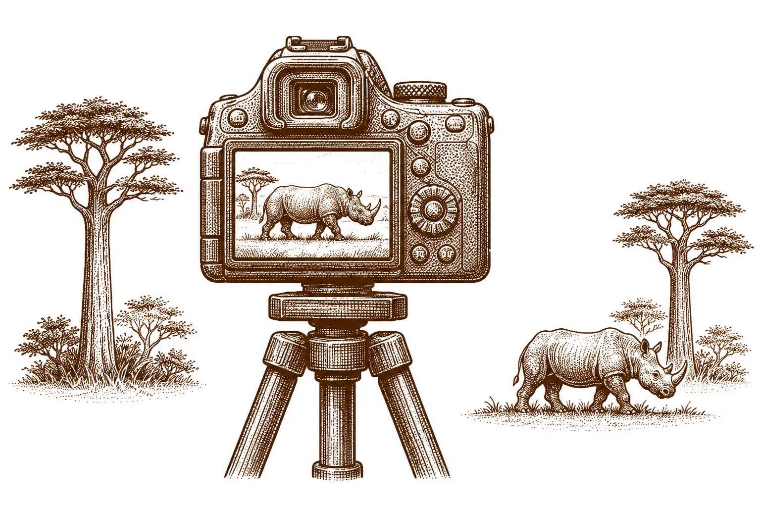 Photography guide helping a guest with camera settings on safari