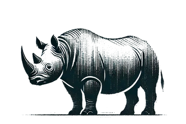 Black rhino in East Africa