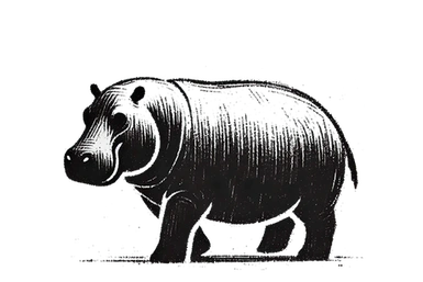 Hippo in the Central Serengeti during a photographic safari in Tanzania