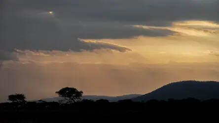 Sunrise in Serengeti National Park, Tanzania, photographed during a guided photographic safari.