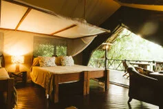 Rufiji River Camp is integrated in the 8 day fly-in photographic safari in combination with Ruaha National Park
