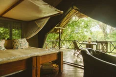 Rufiji River Camp is integrated in the 8 day fly-in photographic safari in combination with Ruaha National Park