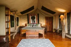 Comfortable tented room at Katavi Wildlife Camp in Katavi National Park